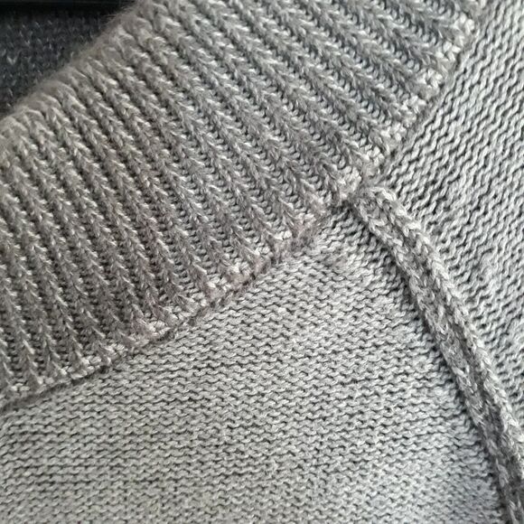 Synrgy Cardigan Sweatshirt Sweater Men’s 2XLT Full Zip Grey Heavy Knit - Picture 4 of 12